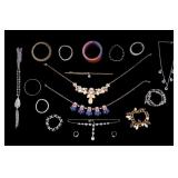 Assorted Costume Jewelry Lot Including Necklaces,