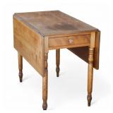 Drop Leaf Pine Table w/ 1 Drawer