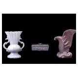 Ceramic Vases Gonder, Royal Haeger, and Box