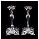 Mid Century Homan MFG Plated Candlesticks