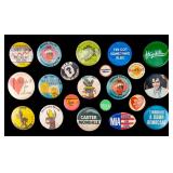 Vintage Carter, Nixon, & Other Button/ Pins (21)