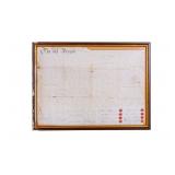1840 Indenture Deed Release, Framed