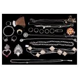 Rhinestone Jewelry, Sterling Silver
