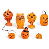 Vintage Halloween w/Blow Mold Jack-O-Lantern, More