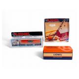 New Lionel Model Train Blimp, Crane, and Semi
