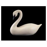 Swan Carved Wood Decoy