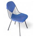 Herman Miller Eames Wire Chair w/ Blue Cushions