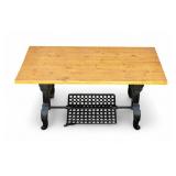 Coffee Table w/ Cast Iron Treddle Base