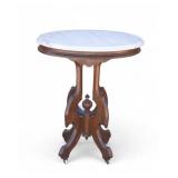 Victorian Marble Top Parlor Table