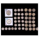 Silver Franklin Half, Mercury Dimes & War Nickels