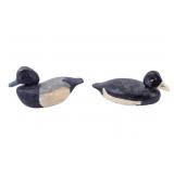 Greater & Lesser Scaup Carved Wood Drake Decoys