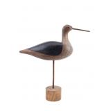 Shorebird Carved Wood Decoy on Wood Stand