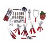 Bakelite Flatware, Hullers, Cutter, & Chalkware