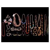 Earth-tone Beaded Costume Jewelry & More