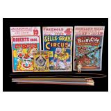 Carnival Sticks, 3 Posters, Program, Whip, & Clown