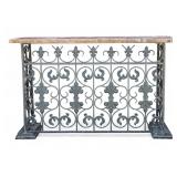 Fleur de Lis Metal Console Table