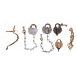 Antique Railroad Padlocks and Door Pulls