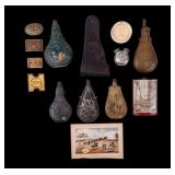 WW2 Holster, Brass Militaria, and Powder Tins
