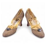 Wiener Werkstatte Antique Silk Shoes