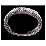 Sterling Silver Hinged Bangle Bracelet