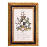 Hand-Colored Armoroal Engraving of George Byng