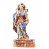 Carved and Polychrome Wooden Santo Figure
