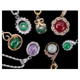 Jade Cabochon Pendants