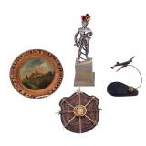 Sword Plaque, German Plate, Brass Airplane Model