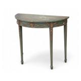 Painted French Style Demi-Lune Table