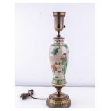 Early Vintage Chinese Baluster Porcelain Lamp
