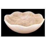 Carved and Polished White Onyx Sink Basin