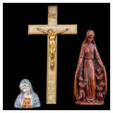 Vintage Crucifix and Religious Decor