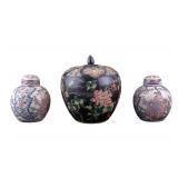 Famille Noir and H.F.P. Macau Ginger Jars