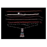 Turquoise and Native American Coral Necklaces