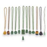 Faux Jade and Glass Medallions