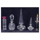 Glass and Crystal Perfume Decanters