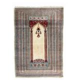 Knotted Turkish Prayer Rug