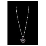 Native American Sterling Thunderbird Necklace