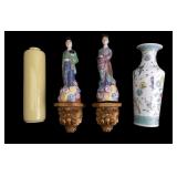 Famille Verte Vases & Statuettes, Lotus Root Vase