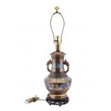 Chinese Bronze Cloisonne Lamp
