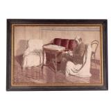 Signed Soviet Lenin Textile Wall Art