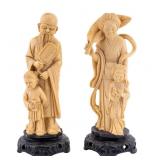 Chinese Carved Natural Ancestor Statuettes