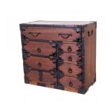 Japanese Silver Chest w/ Iron Mounts