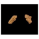 Pair of Australian Crystallized Gold Nuggets