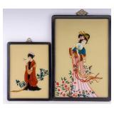Chinese Reverse Painted Framed Art