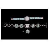 Sterling and Blue Stone Wrist Watches