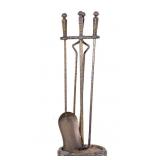 Cahill Arts & Crafts Fireplace Tools c1910. Signed