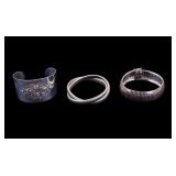 Stieff Sterling Cuff and Other Sterling Bracelets