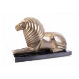 Bronze/Brass Art Deco Lion Sculpture