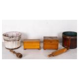Dovetail Boxes, Wooden Buckets, & Untensils